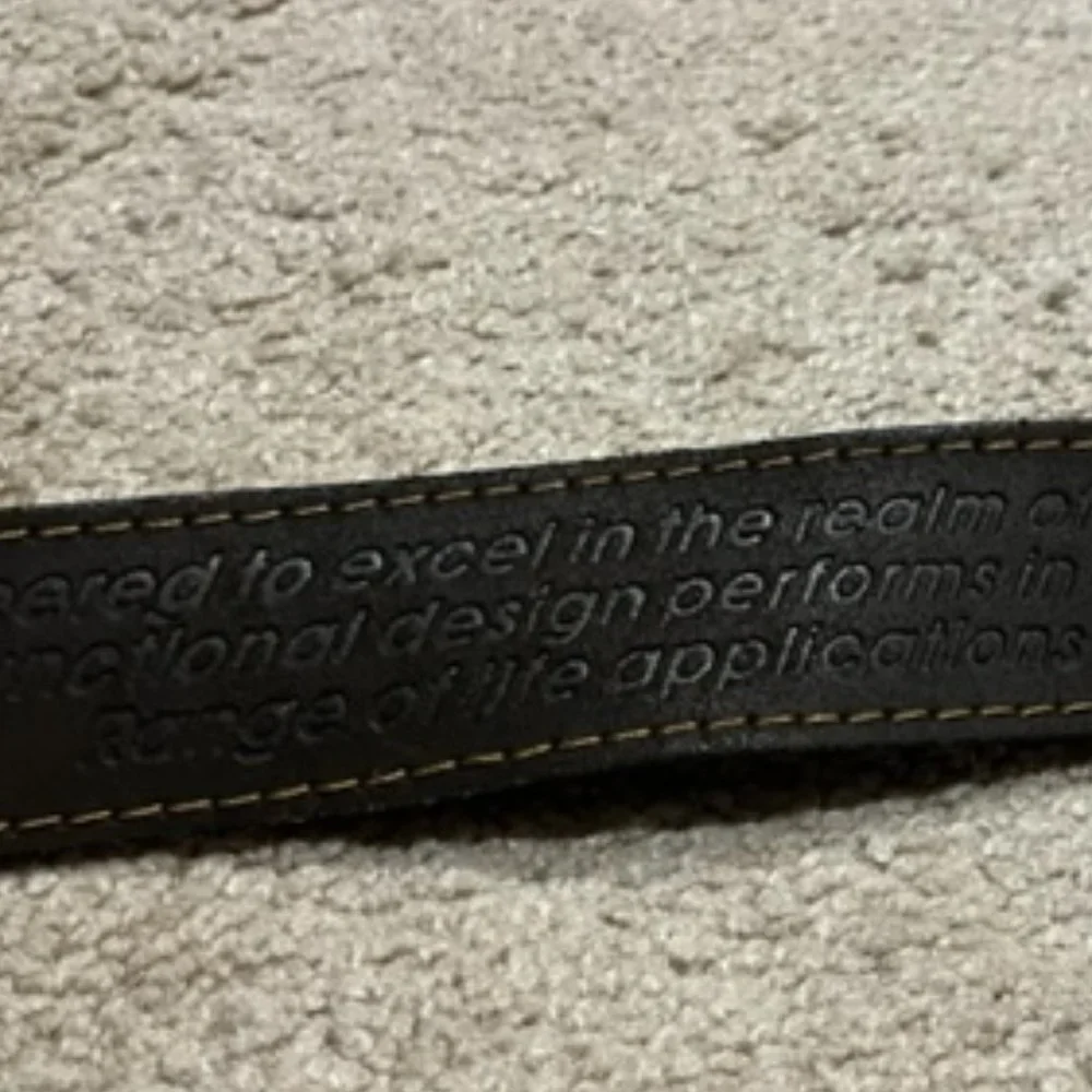 VTG Calvin Klein Western Style Brown Stitched Leather Belt 110cm XL
